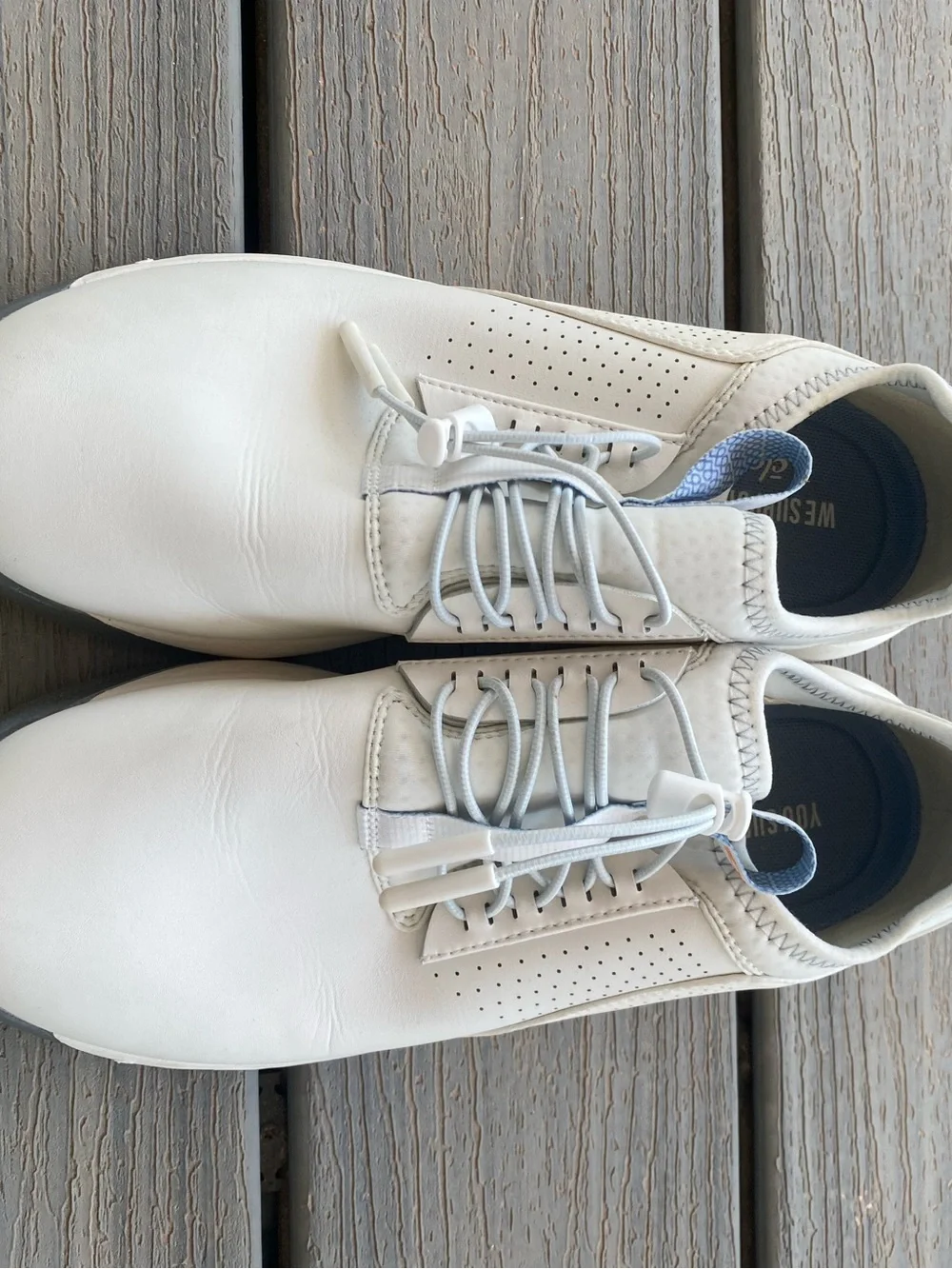 CLOVE Women's White Athletic Sneakers with Mint Accents - Lightweight Comfort - Picture 2 of 7